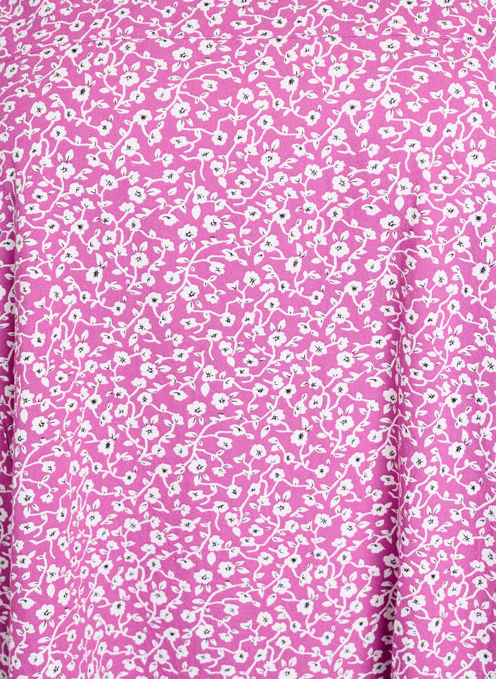 Kort bomuldskjole med 3/4-ærmer og lommer, Lilla, Packshot image number 2