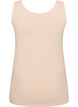 Ensfarvet basis top i bomuld, Beige, Packshot image number 1
