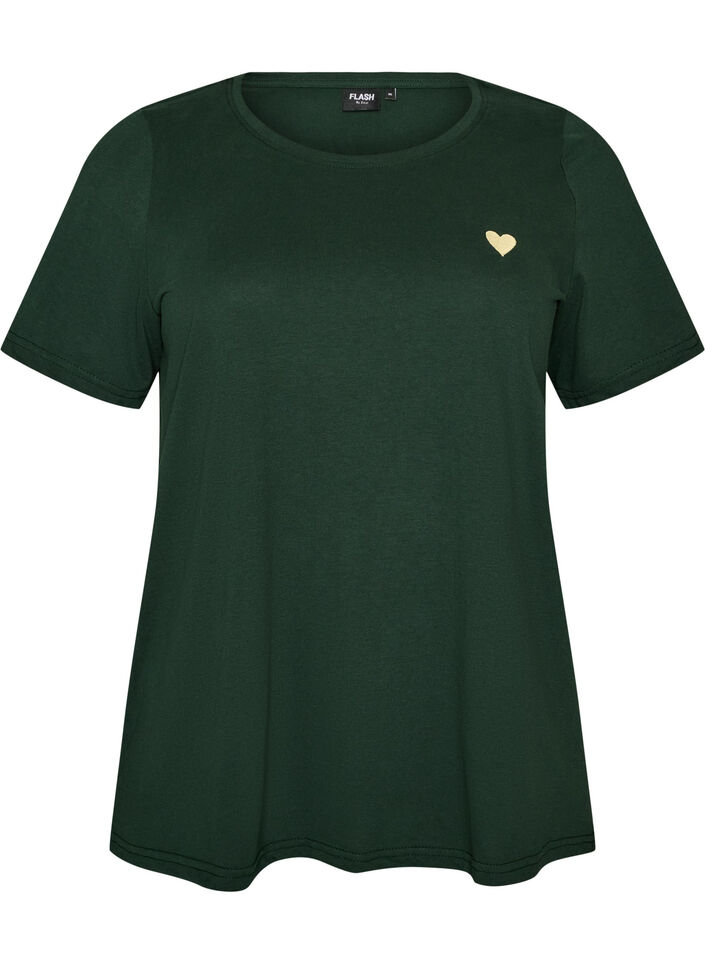 T-shirt med motiv, Gr&oslash;n, Packshot image number 0