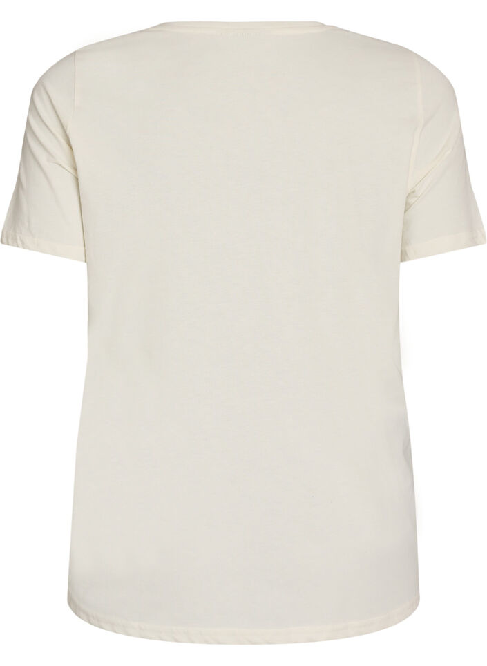 T-shirt med motiv, Hvid, Packshot image number 1