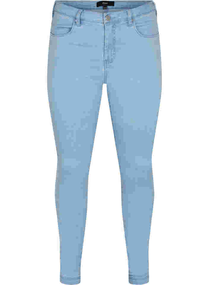 Super slim Amy jeans med høj talje, Ex Lt Blue, Packshot image number 0