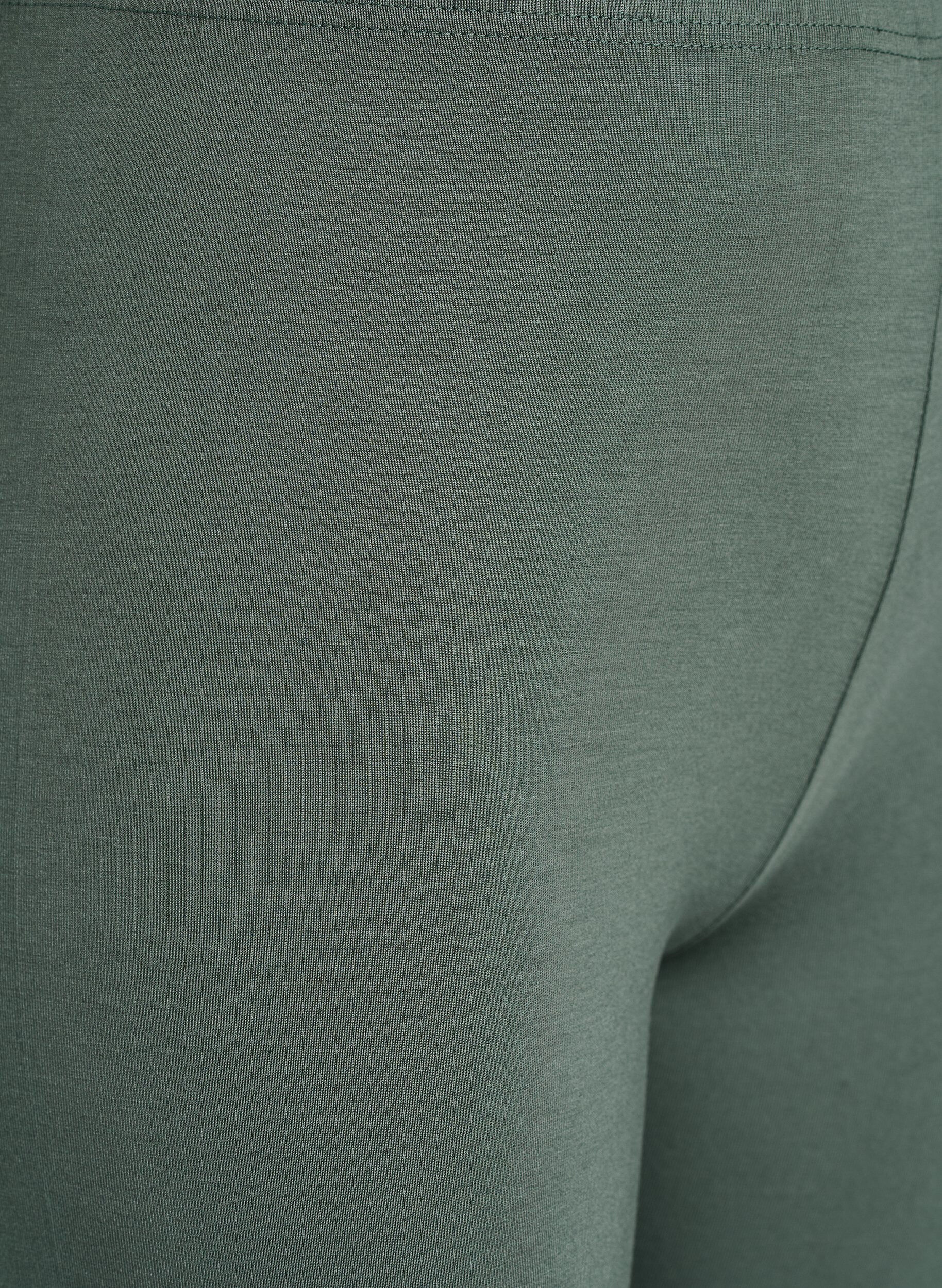 ZizziBasis 3/4 leggings i viskose, Gr&oslash;n, Packshot image number 2