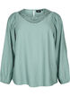 Bluse i viskose med crochet detalje, Chinois Green, Packshot image number 0