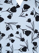 V-hals bluse med blomsterprint, Cashmere Blue Flower, Packshot image number 2