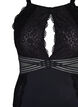 Bodystocking med blonder og udskæringer, Black, Packshot image number 2