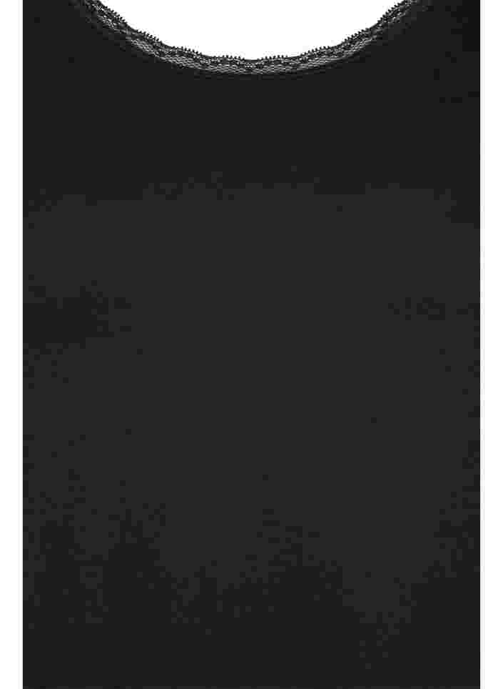 Kortærmet natbluse i viskose, Black, Packshot image number 2