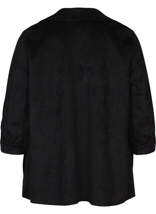 Åben jakke med store lommer, Black, Packshot image number 1