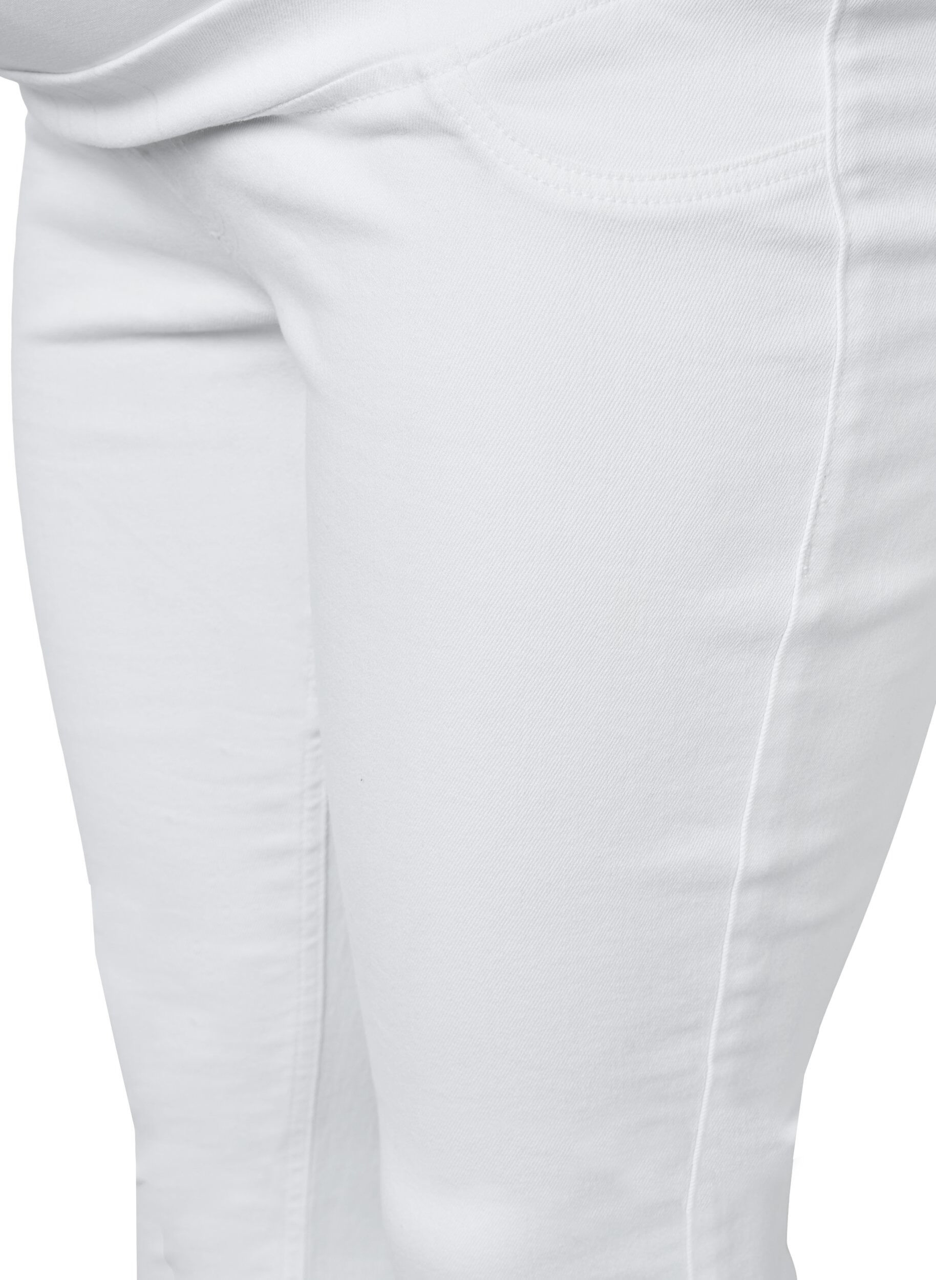 Zizzi Graviditets jeggings i bomuld, White, Packshot image number 2