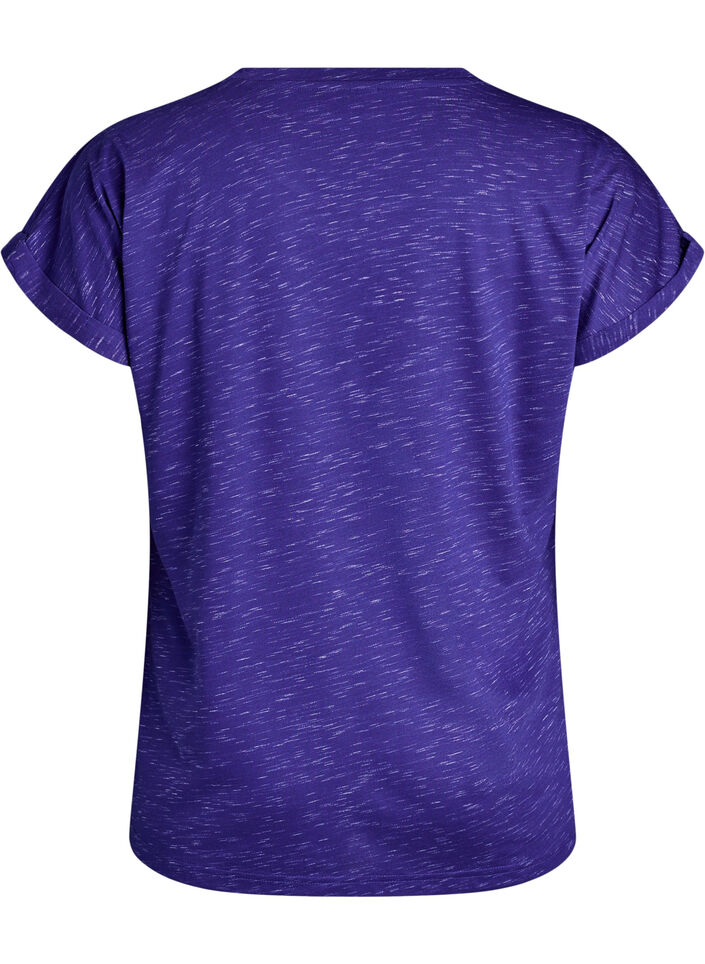 L&oslash;s tr&aelig;nings t-shirt med korte &aelig;rmer, Lilla, Packshot image number 1