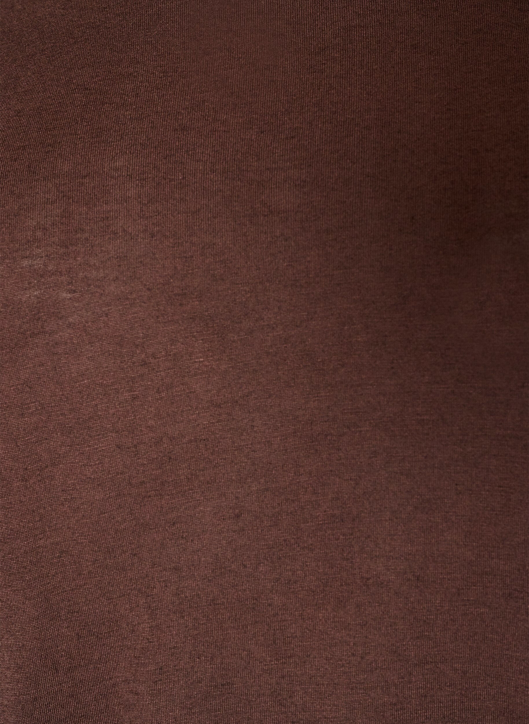 ZizziL&oslash;s T-shirt i viskosejersey, Brun, Packshot image number 2