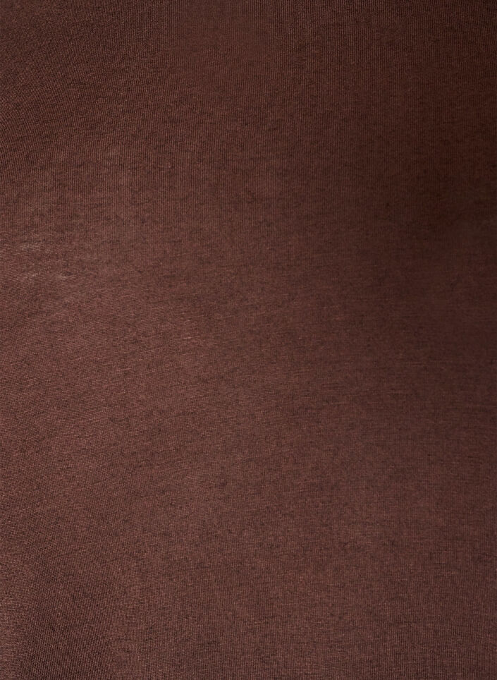 L&oslash;s T-shirt i viskosejersey, Brun, Packshot image number 2