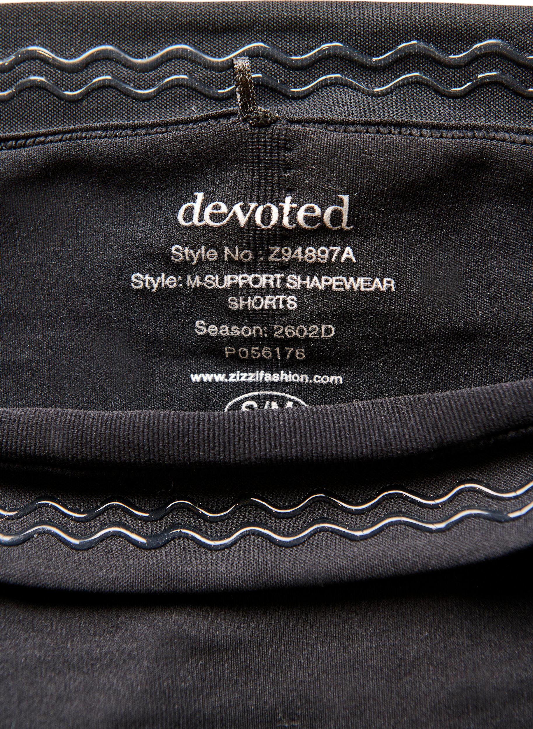 Zizzi Shapewear shorts med medium support og h&oslash;j talje, Sort, Packshot image number 4