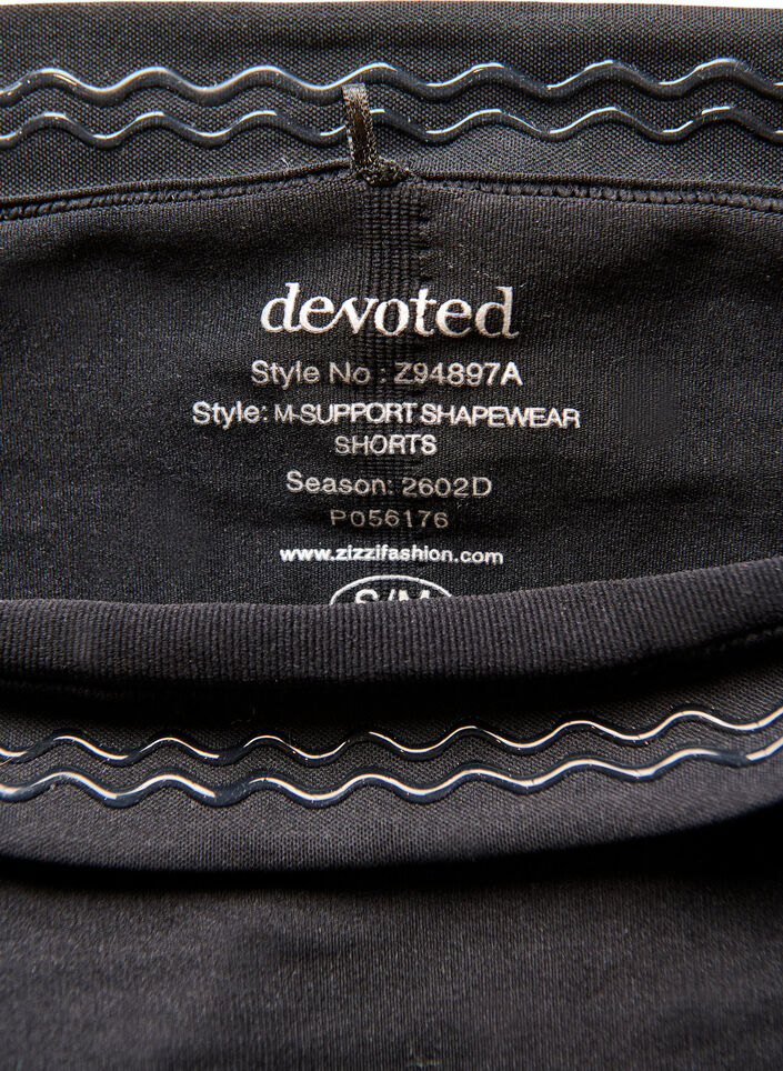 Shapewear shorts med medium support og h&oslash;j talje, Sort, Packshot image number 4
