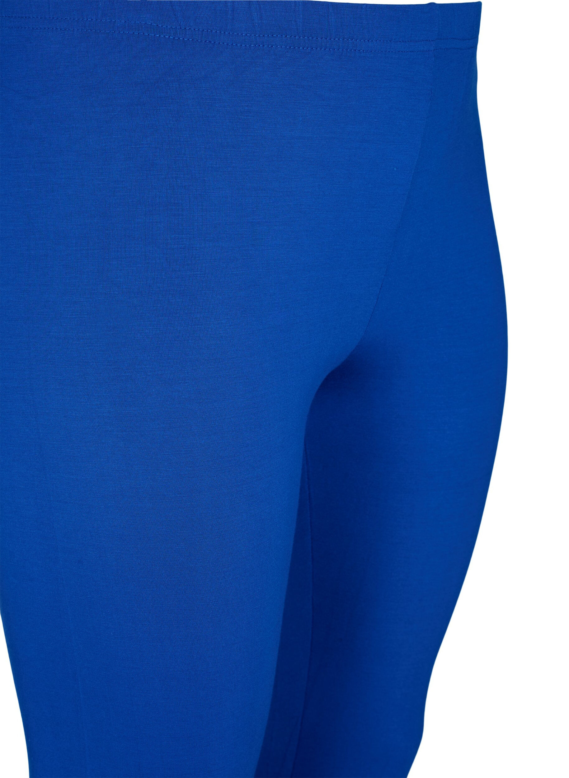 ZizziBasis 3/4 leggings i viskose, Bl&aring;, Packshot image number 2