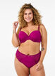 Microfiber g-streng med blonder, Boysenberry, Model image number 0