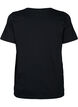 Bomulds t-shirt med pailletter, Black W. Be free, Packshot image number 1
