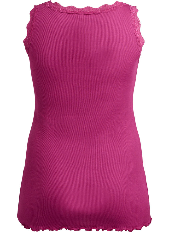 Top med blondekant, R&oslash;d, Packshot image number 1