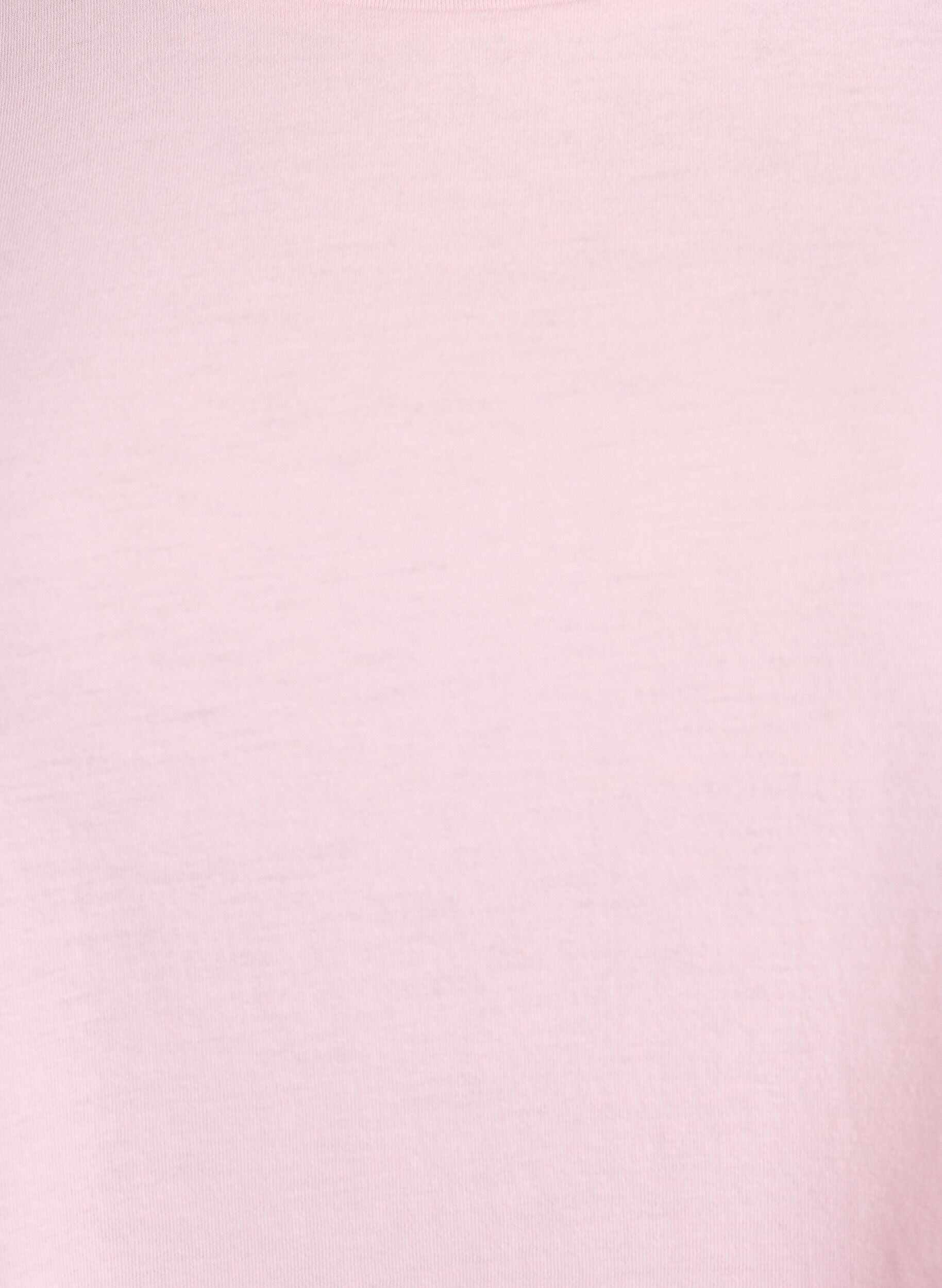 ZizziKort&aelig;rmet t-shirt i bomuldsblanding, Lyser&oslash;d, Packshot image number 2