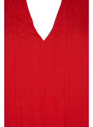 Struktureret tunika med 3/4 ærmer, Fiery Red, Packshot image number 2