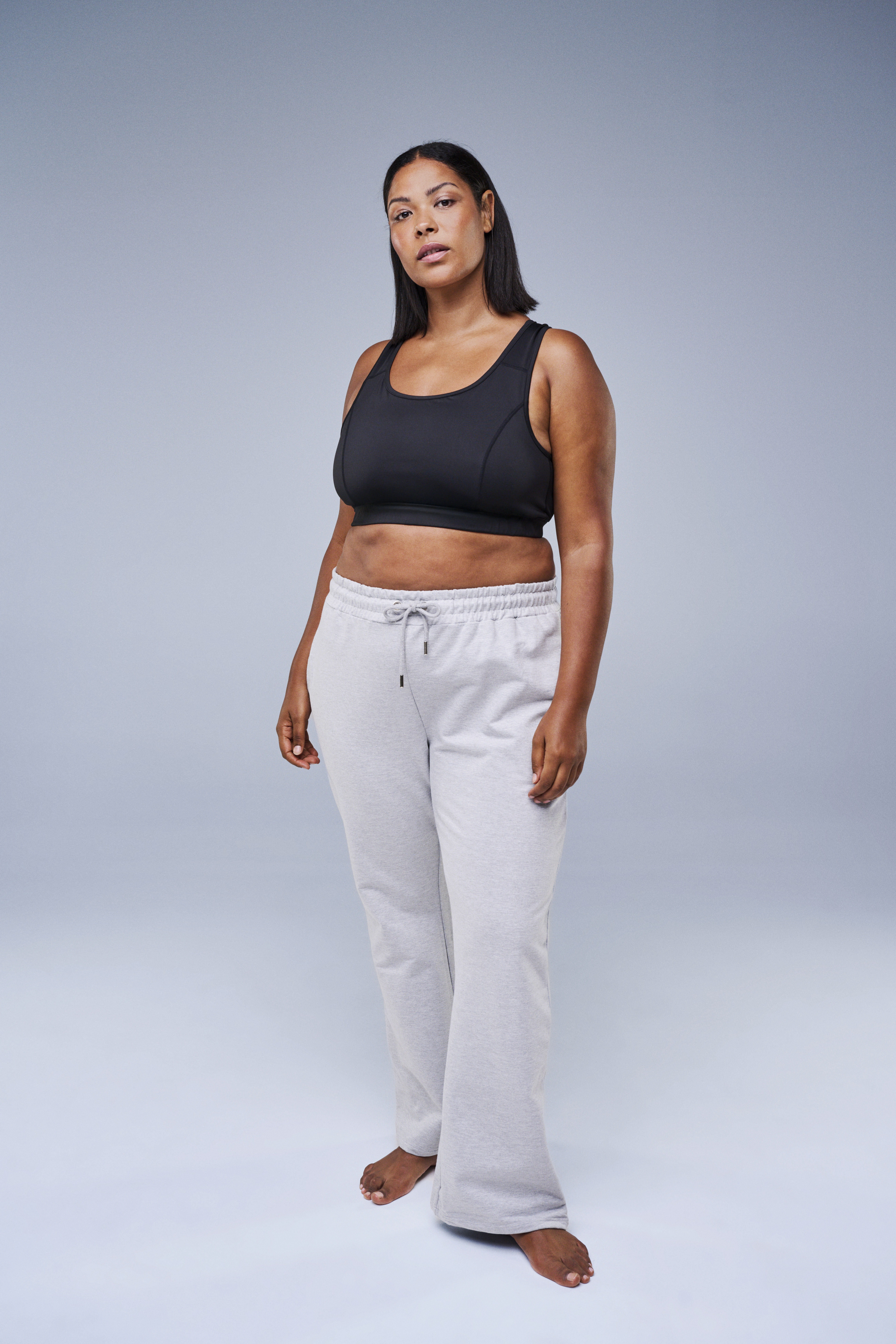 Gr&aring; flare sweatpants, , Model