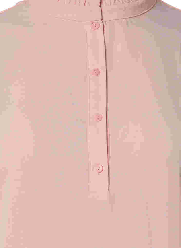 Langærmet tunika med flæsekrave, Strawberry Cream, Packshot image number 2