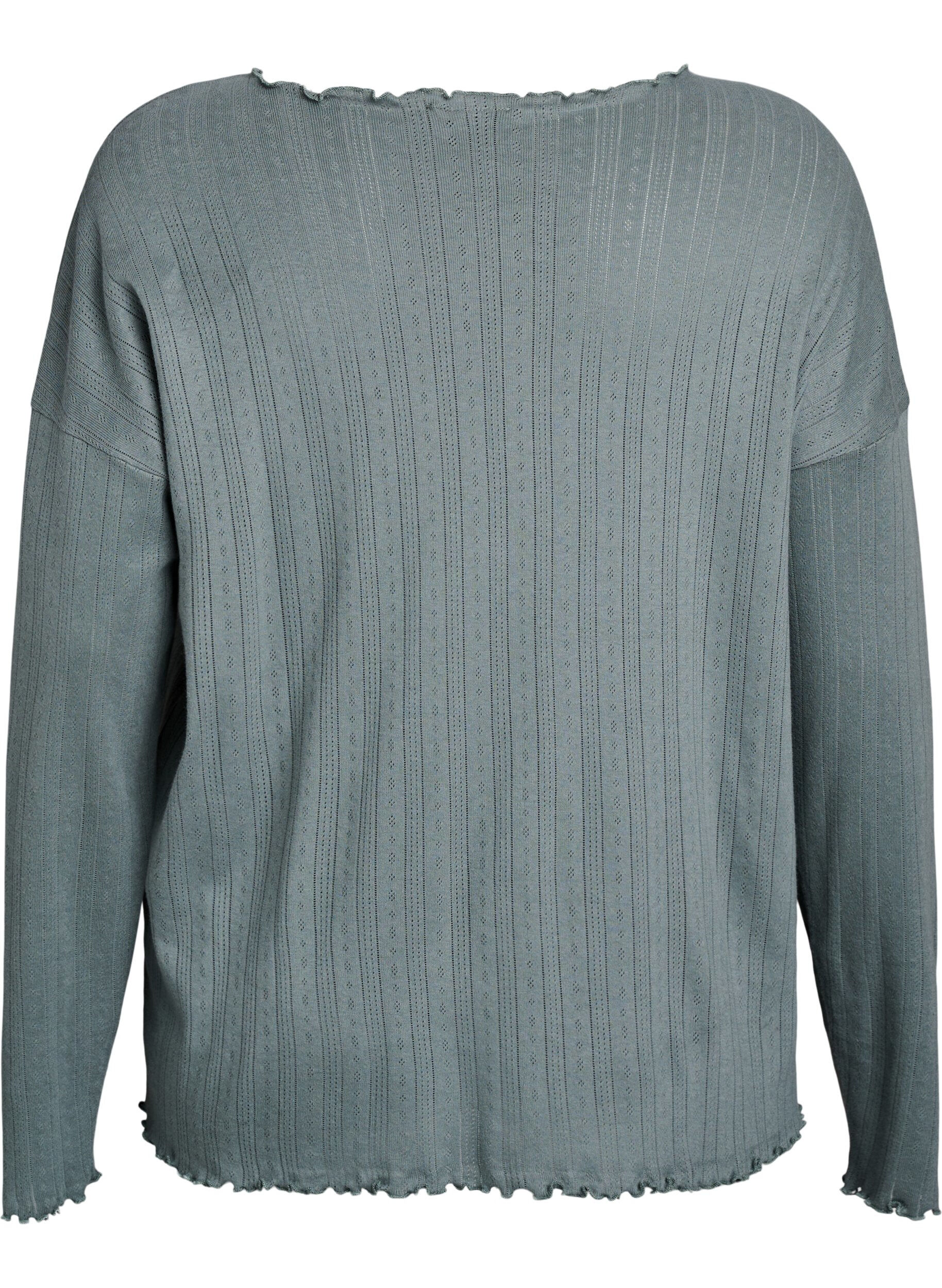 Zizzi Natbluse i &oslash;kologisk bomuld, Gr&oslash;n, Packshot image number 1