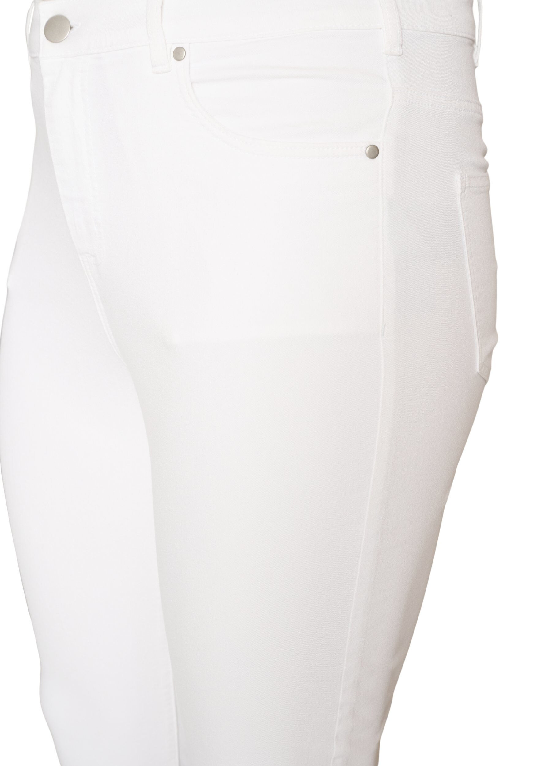 ZizziAmy jeans med h&oslash;j talje og super slim fit, Hvid, Packshot image number 2