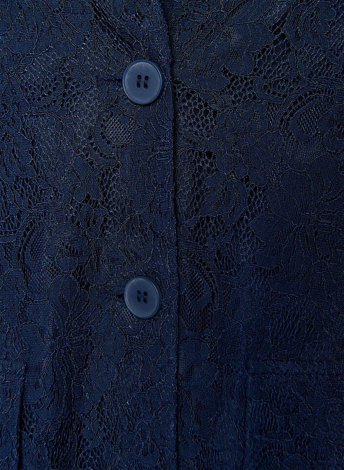 Blazer i blonde med knaplukning, Bl&aring;, Packshot image number 2