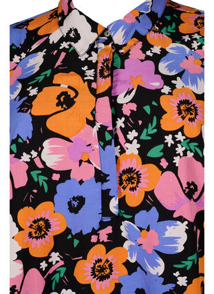 Blomstret tunika med 3/4 ærmer, Vibrant Flower AOP, Packshot image number 2