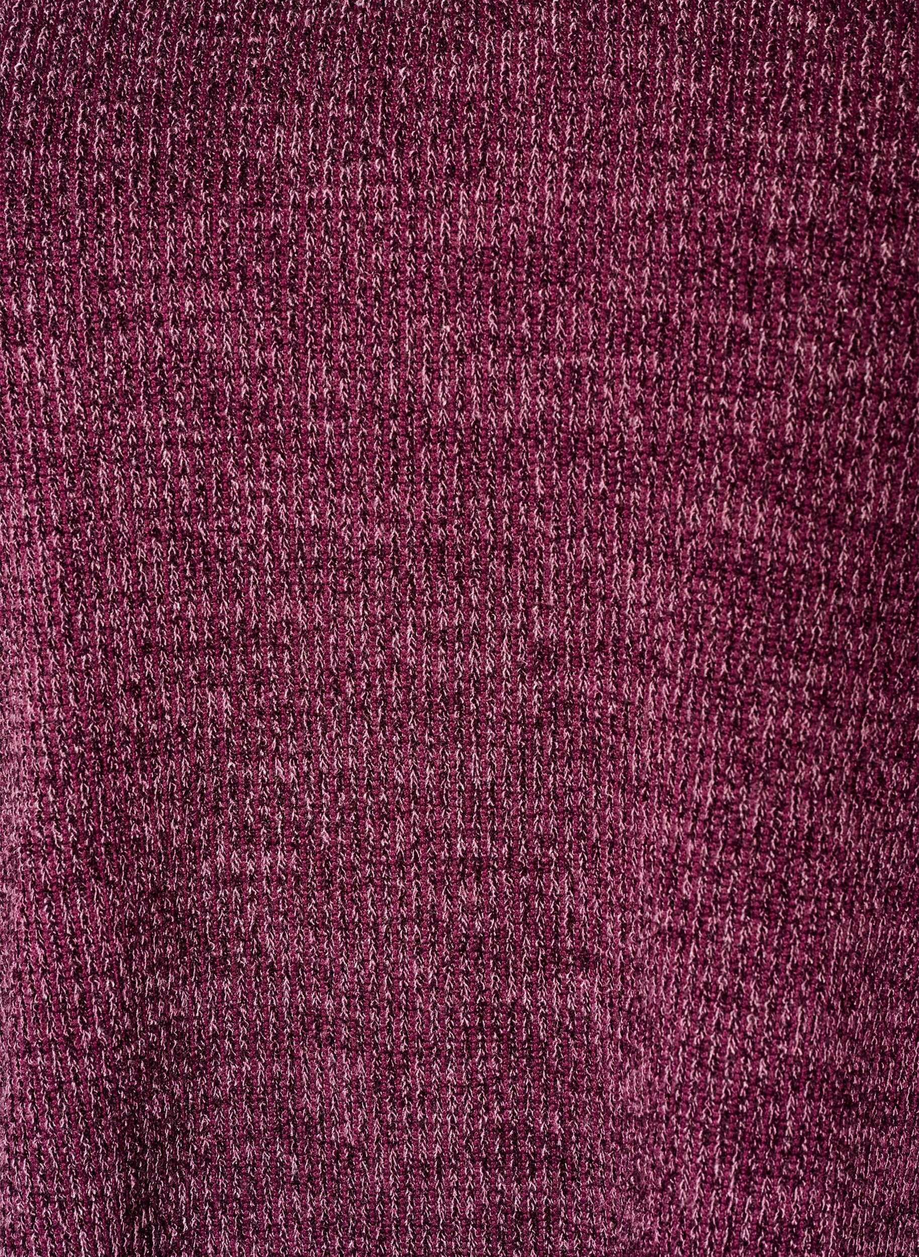 ZizziJerseybluse med V-hals og lange &aelig;rmer, M&oslash;rk Bordeaux, Packshot image number 2