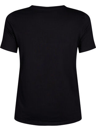 T-shirt med nitter i økologisk bomuld, Black W. TRÉS, Packshot image number 1