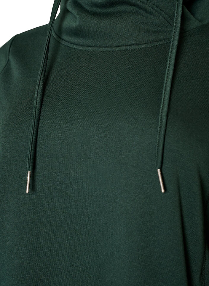Sweatshirt med h&oslash;j krave og lommer, Gr&oslash;n, Packshot image number 2