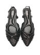 Glitrende slingback med sl&oslash;jfedetalje, Sort, Packshot image number 2