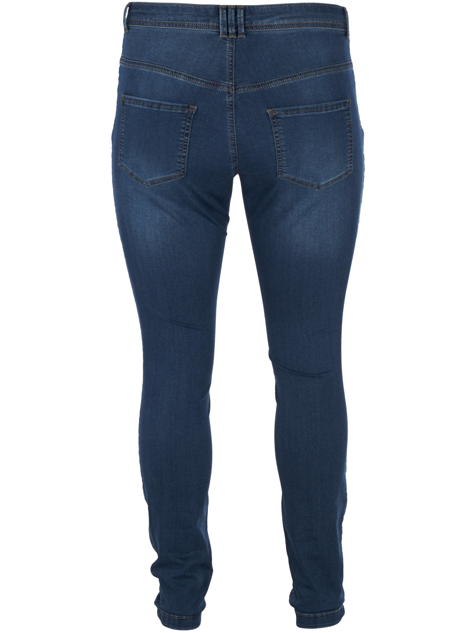 Zizzi Super slim Amy jeans med h&oslash;j talje, Bl&aring;, Packshot image number 1