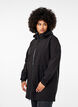 Softshell jakke med aftagelig h&aelig;tte, Sort, Model image number 0