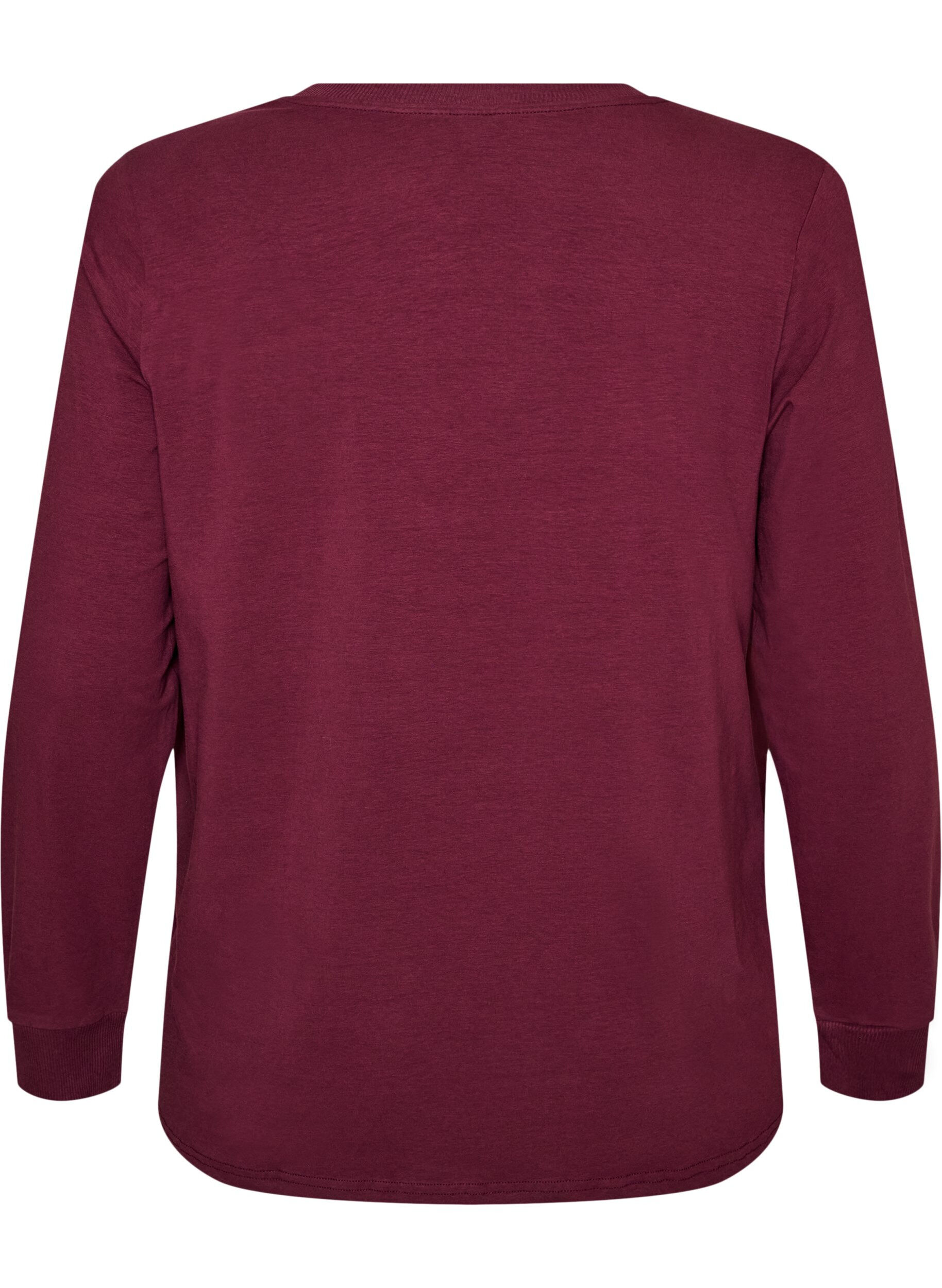 ZizziNatbluse med print, R&oslash;d, Packshot image number 1