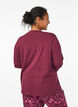 Natbluse i bomuld med frontmotiv, Mørk Bordeaux, Model image number 2