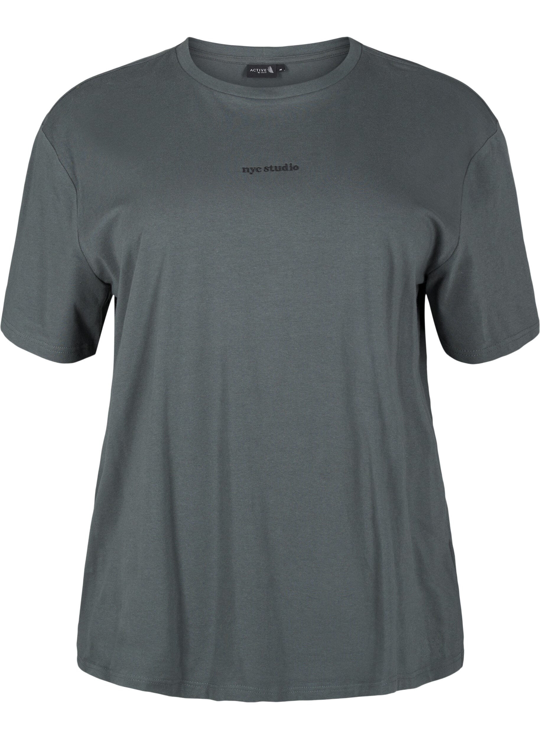 Sporty t-shirt i &oslash;kologisk bomuld