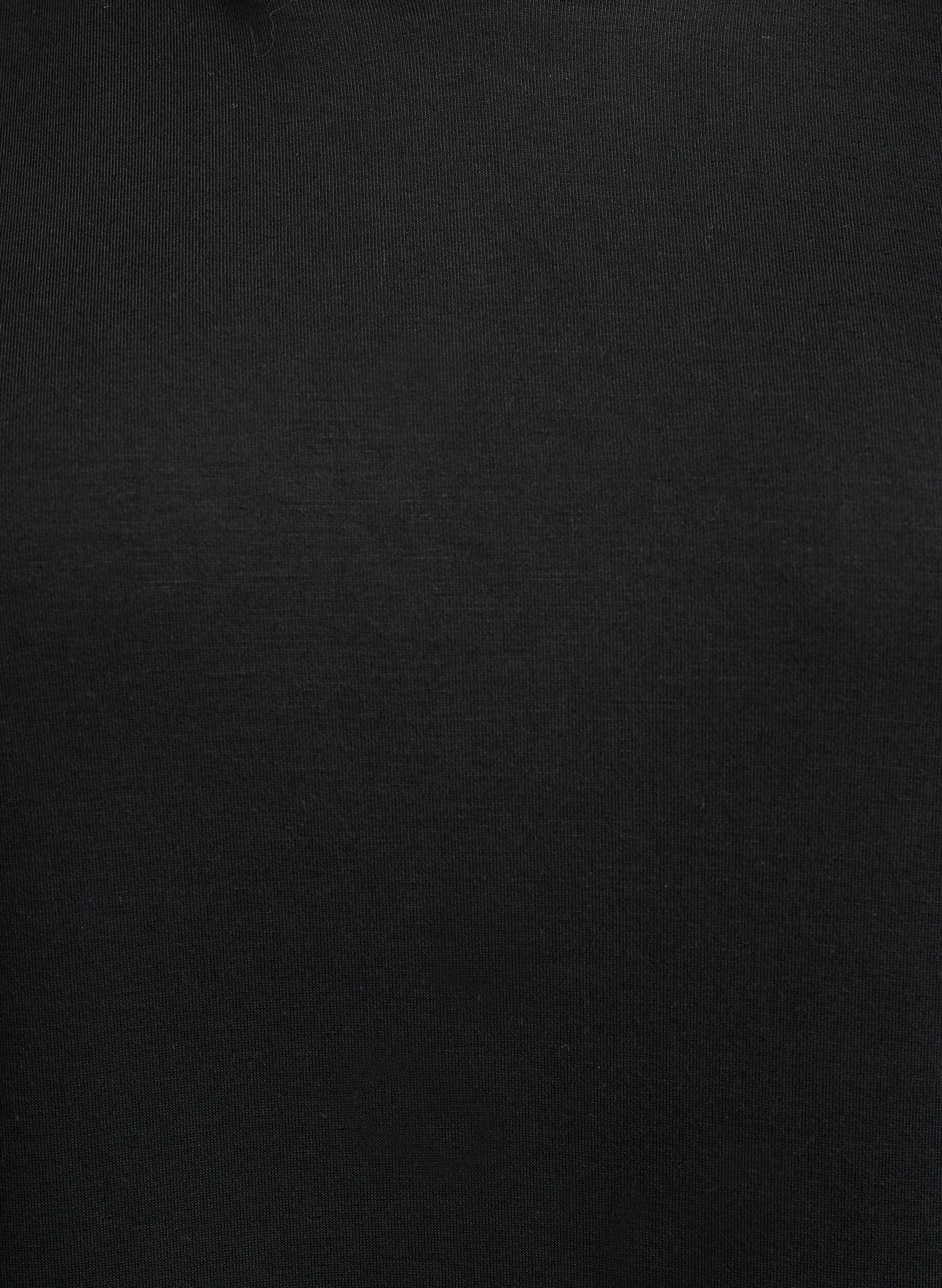 Zizzi Kort hoodiekjole med k&aelig;ngurulomme, Sort, Packshot image number 2