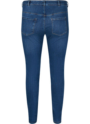 Højtaljede Amy jeans med stretch-teknologi, Blue denim, Packshot image number 1