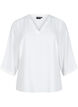 Bluse med 3/4 &aelig;rmer, Vanilla, Packshot image number 0