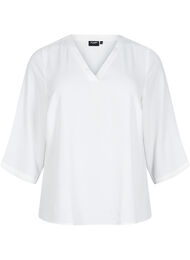 Bluse med 3/4 &aelig;rmer, Vanilla