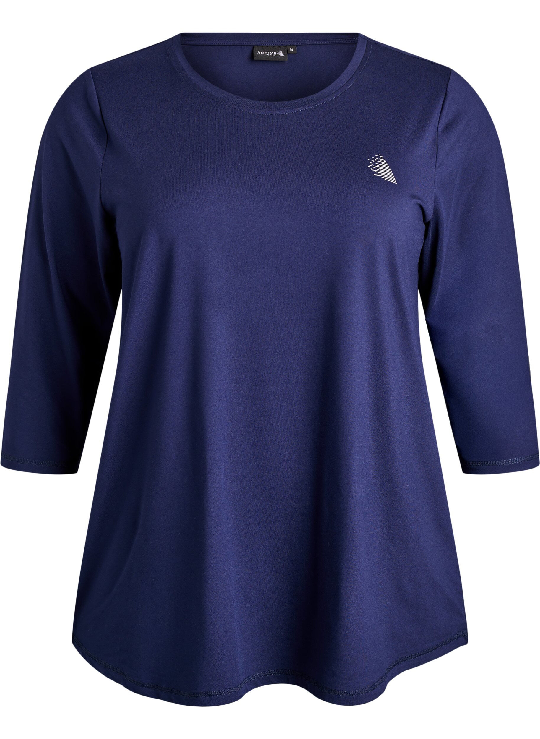 ZizziTr&aelig;ningsbluse med 3/4 &aelig;rmer, Bl&aring;, Packshot image number 0