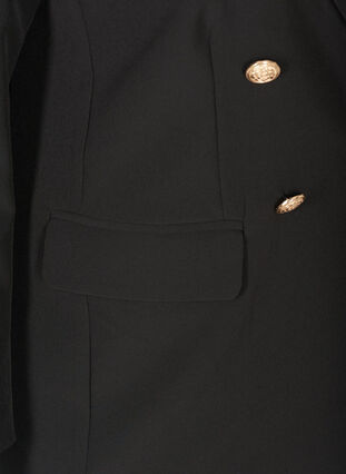 Blazer med guldfarvede knapper, Black, Packshot image number 3