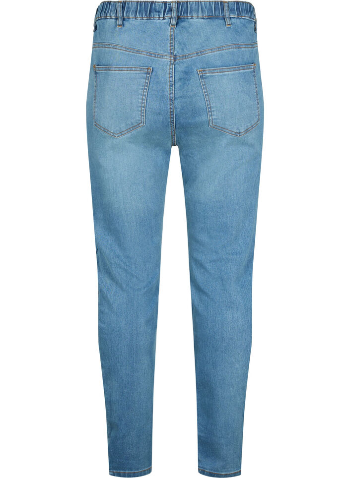 Jeggings med slid, Blue denim, Packshot image number 1