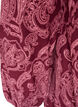 Kort bomuldskjole med elastikkant og lange &aelig;rmer, M&oslash;rk Bordeaux, Packshot image number 3