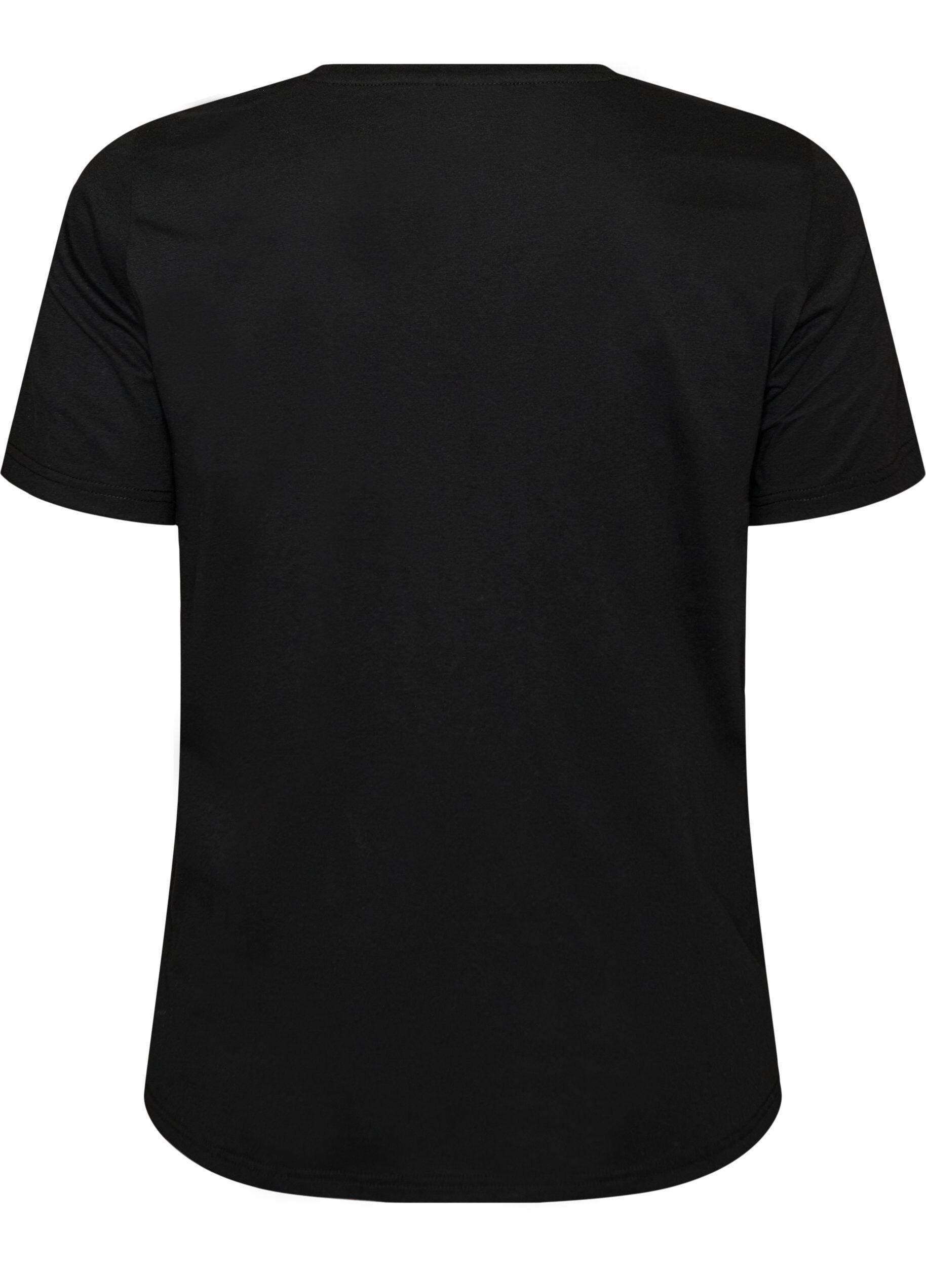 ZizziT-shirt med motiv, Sort, Packshot image number 1