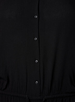 Jumpsuit i viskose med korte ærmer, Black, Packshot image number 2
