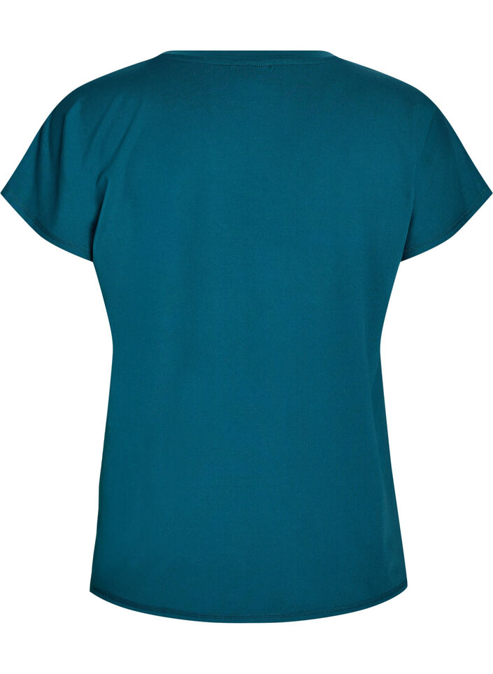 L&oslash;s tr&aelig;nings t-shirt med v-hals, Gr&oslash;n, Packshot image number 1