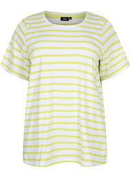 Stribet bomulds t-shirt, Wild Lime Stripes